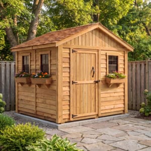 8×8 Western Red Cedar – Gardener Shed – Storage Kit