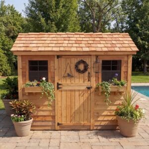9×6 Western Red Cedar – Cabana Shed – Poolside Storage & Utility Kit