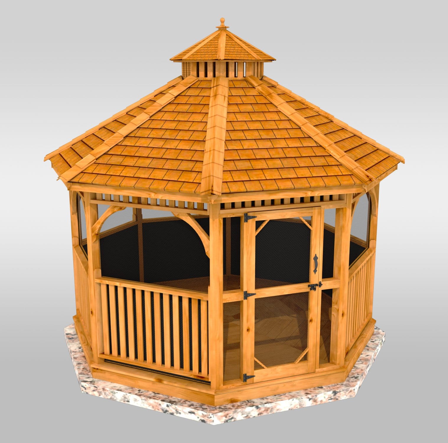 Backyard Gazebo Screen Kit for 10' Octagon Gazebo Outdoor Living Today