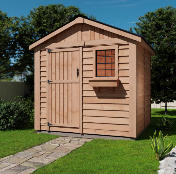 8×8 Western Red Cedar – Gardener Shed – Potting & Tool Storage Kit - Image 4