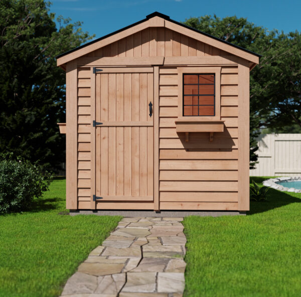 8×8 Western Red Cedar – Gardener Shed – Potting & Tool Storage Kit - Image 3
