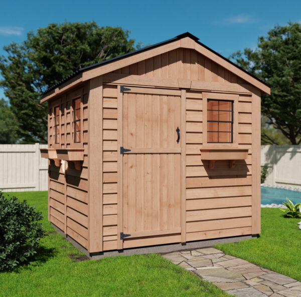 8×8 Western Red Cedar – Gardener Shed – Potting & Tool Storage Kit