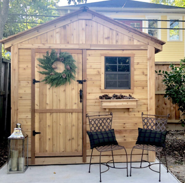 8×8 Western Red Cedar – Gardener Shed – Potting & Tool Storage Kit - Image 13