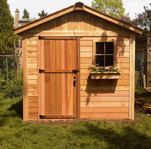 8×8 Western Red Cedar – Gardener Shed – Potting & Tool Storage Kit - Image 12