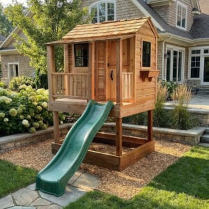 6×6 Little Cedar Playhouse – Western Red Cedar – Kids’ Playhouse & Sandbox Kit