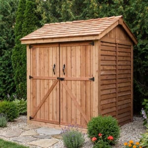 6×6 Western Red Cedar – Maximizer Shed – All-Purpose Storage Kit