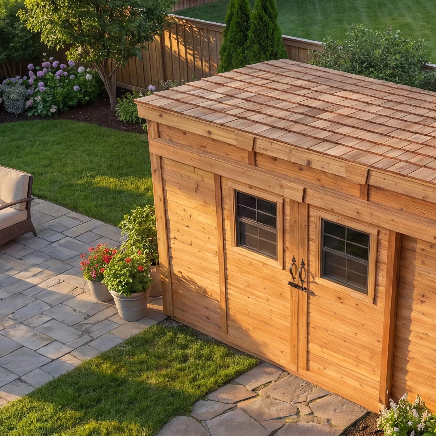 Lean To Cedar Shed 12x4 | Outdoor Living Today