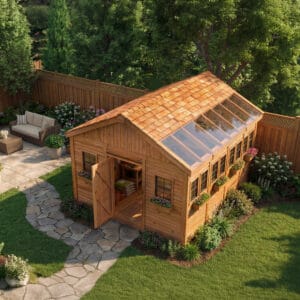 12×16 Western Red Cedar – Sunshed Garden Shed