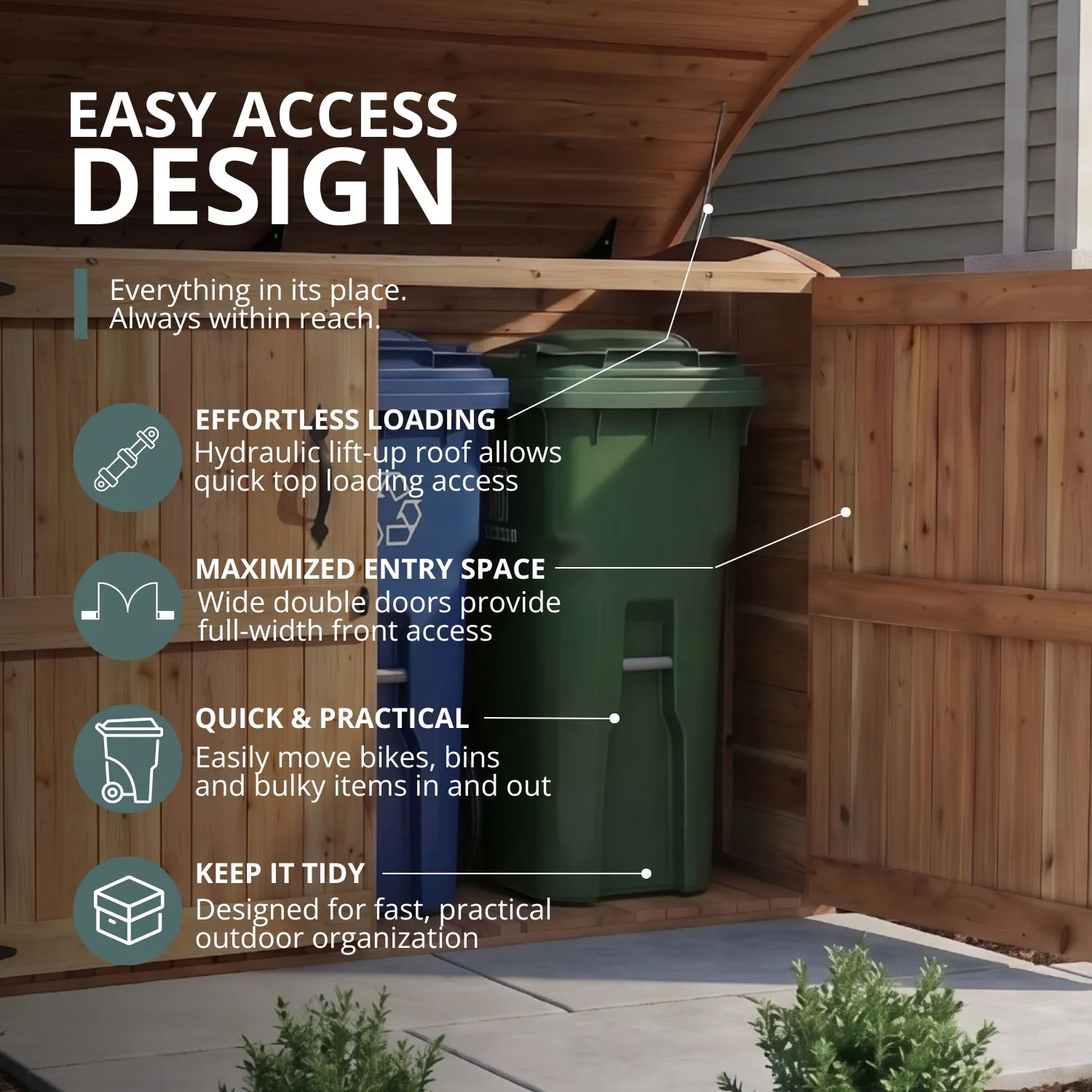6×3 Western Red Cedar – Oscar Storage Shed