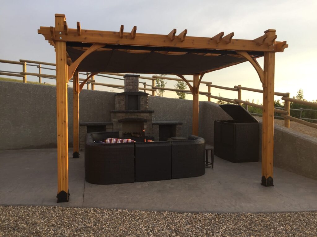 D. Kitcher 12x12 Pergola with Canopy