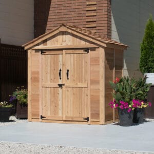 6×4 Western Red Cedar – SpaceMaster Shed – Double Door Storage Kit
