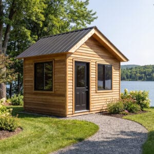 12×8 Saltbox Studio — Western Red Cedar Modern Outdoor Office
