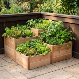 Cedar Corner Herb Garden Bed | 3.5 × 4 ft