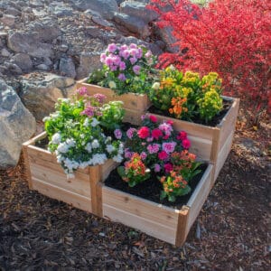 3.5×4 Corner Tiered Raised Garden Bed – DIY Kit