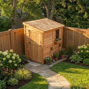 8×4 Cedar Shed - SpaceSaver Side Door – Lean-To Storage Kit