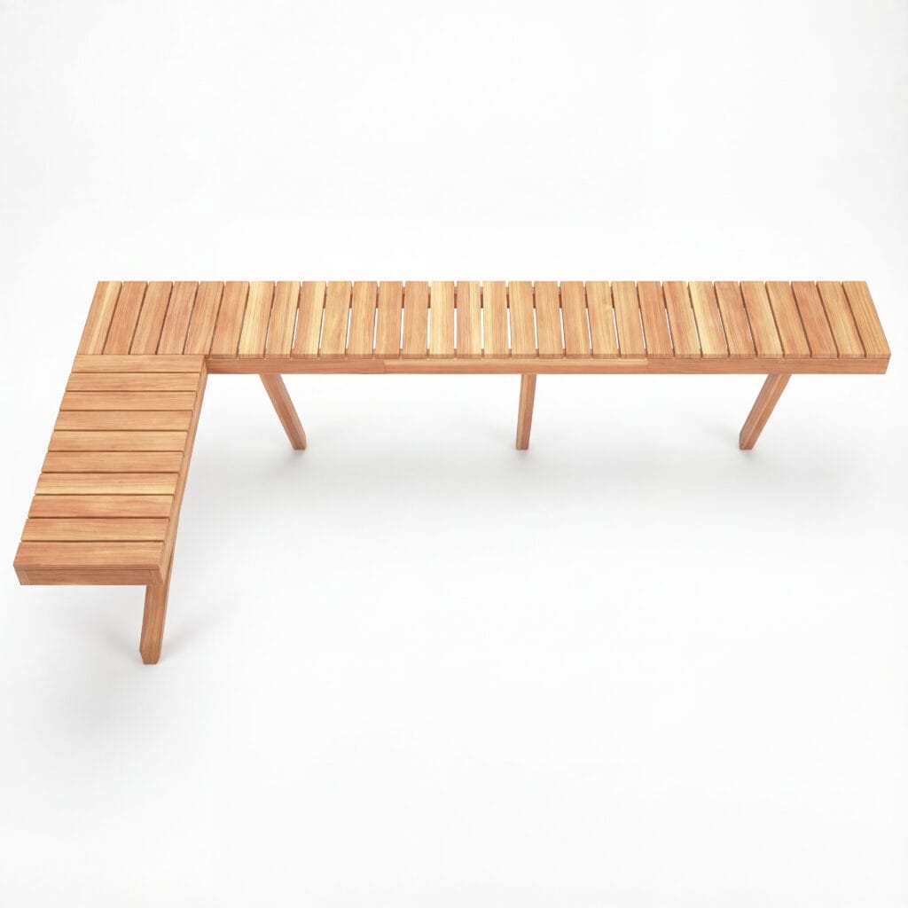 L-Shaped Cedar Shed Workbench - Outdoor Living Today