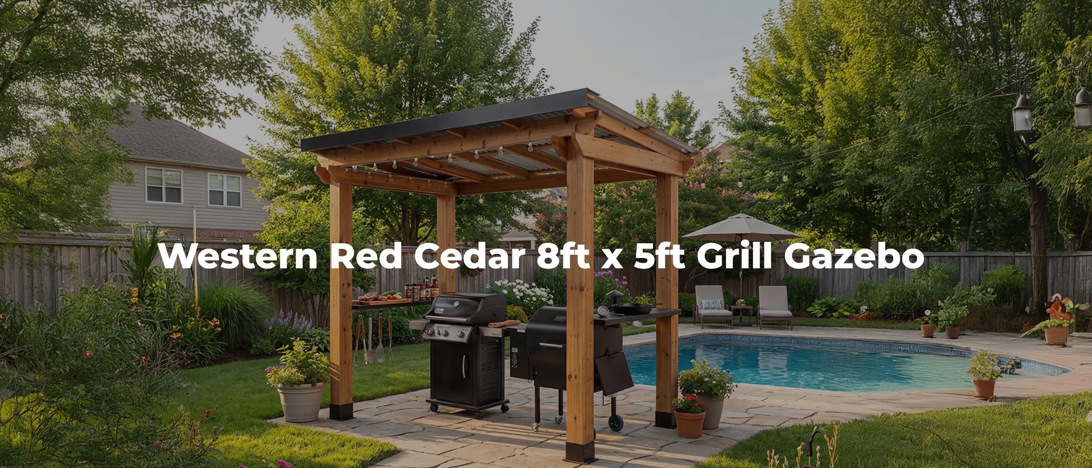 Western Red Cedar Grill Gazebo Outdoor Living Today